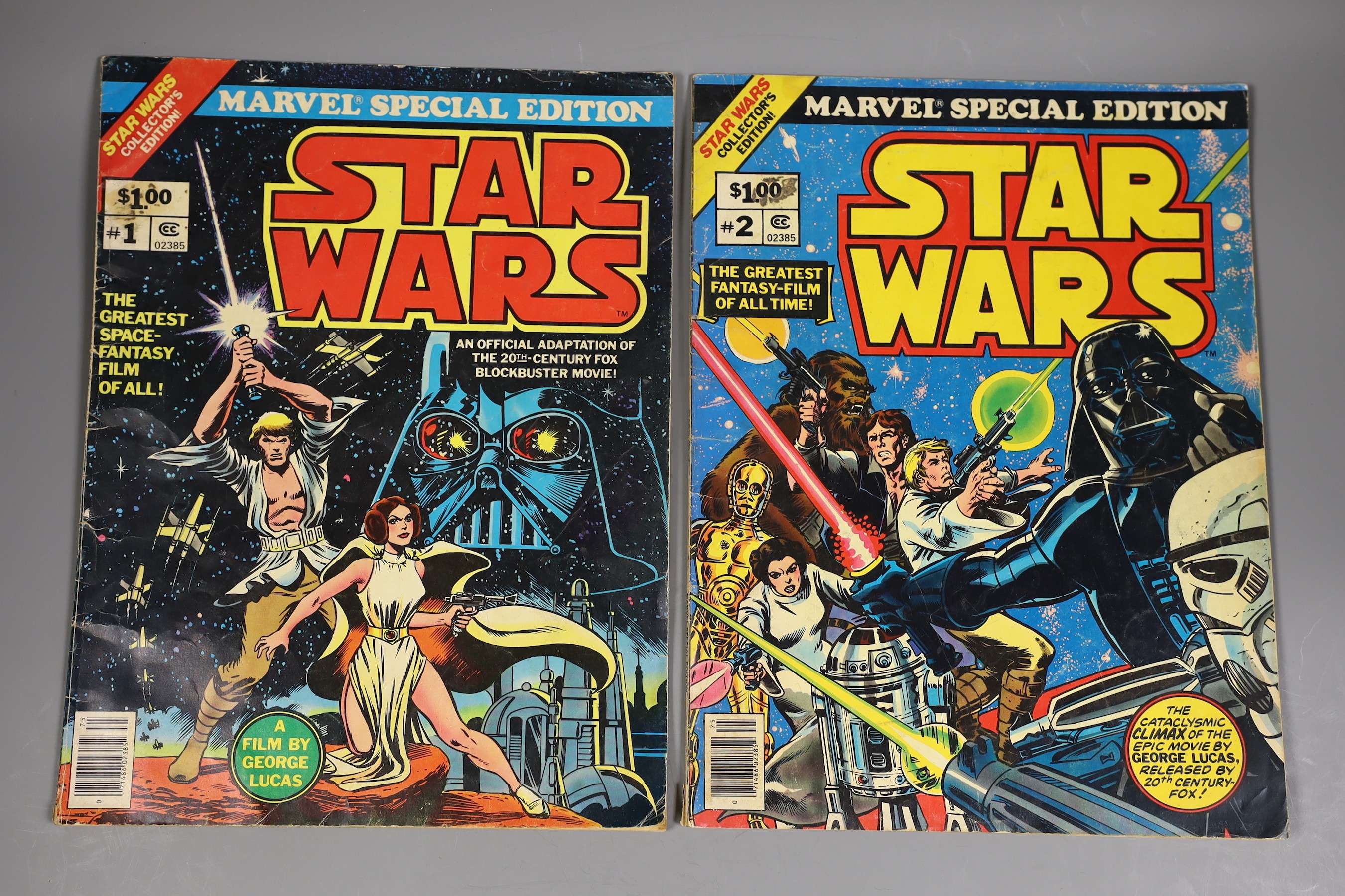 Marvel Comics Group - Marvel Special Editions of Star Wars, Vol 1, numbers 1 & 2, New York, 1977